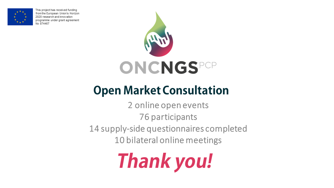 oncNGS Open Market Consultation: report,  outcomes and next steps!
