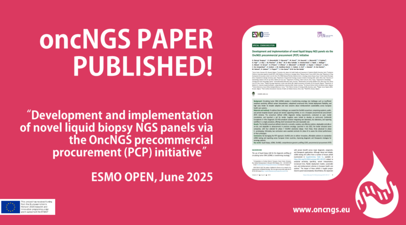 Special Communication on oncNGS PCP published in ESMO Open