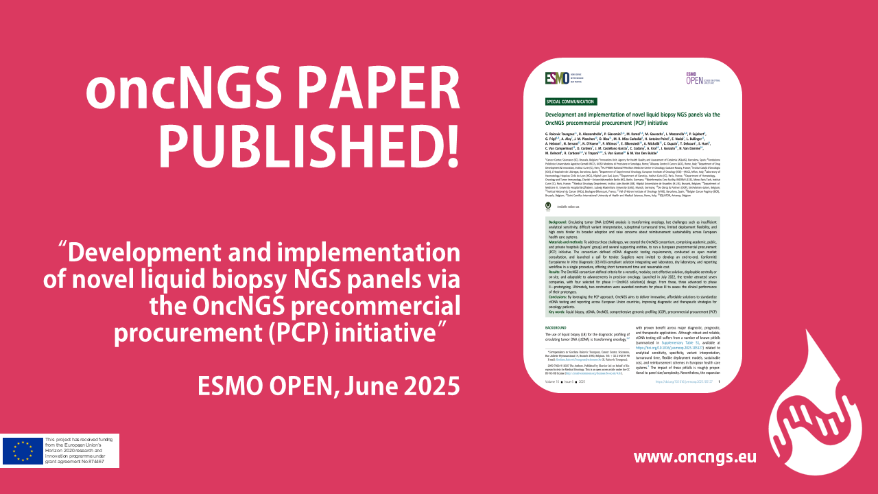 Special Communication on oncNGS PCP published in ESMO Open
